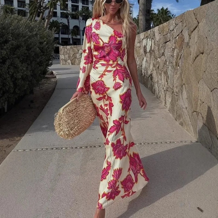 Marceline Floral Wedding Guest Boho Maxi Dress