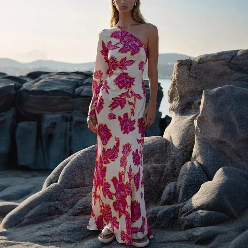 Marceline Floral Wedding Guest Boho Maxi Dress