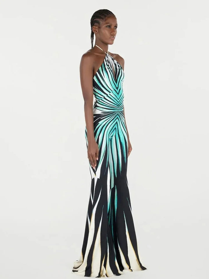 Farrah Halter Print Jumpsuit