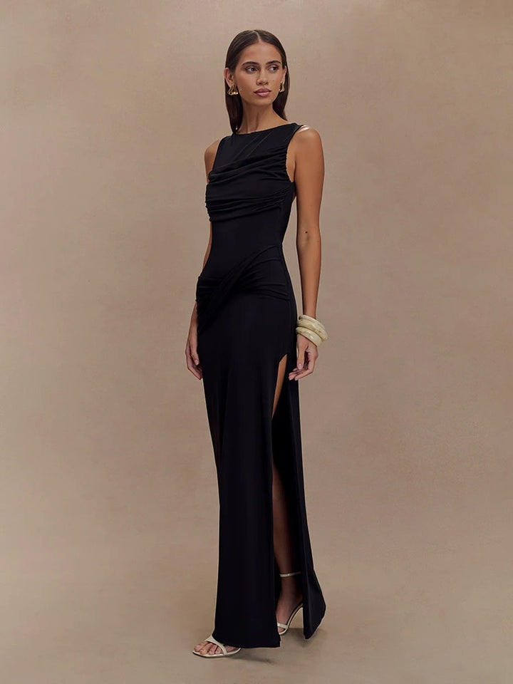 Catriona Ruched Wedding Guest Maxi Dress