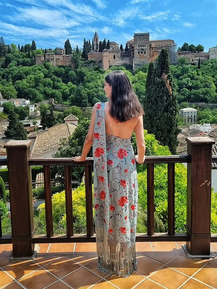 Caravelle Floral Summer Wedding Guest Maxi Dress