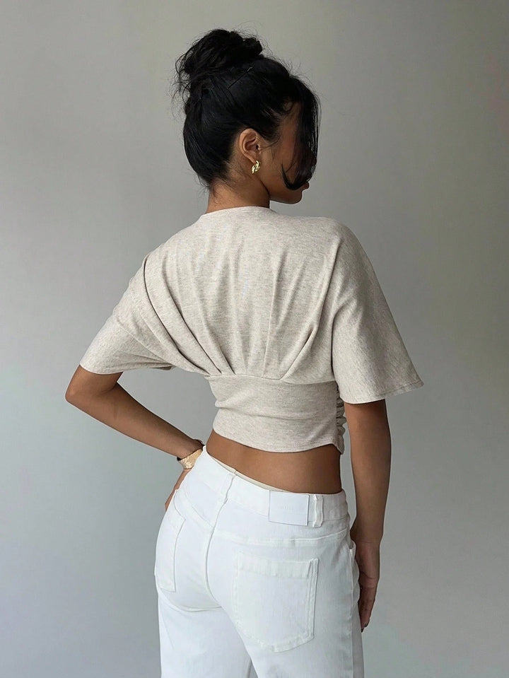 Celavie Ruched V Neck Summer Top