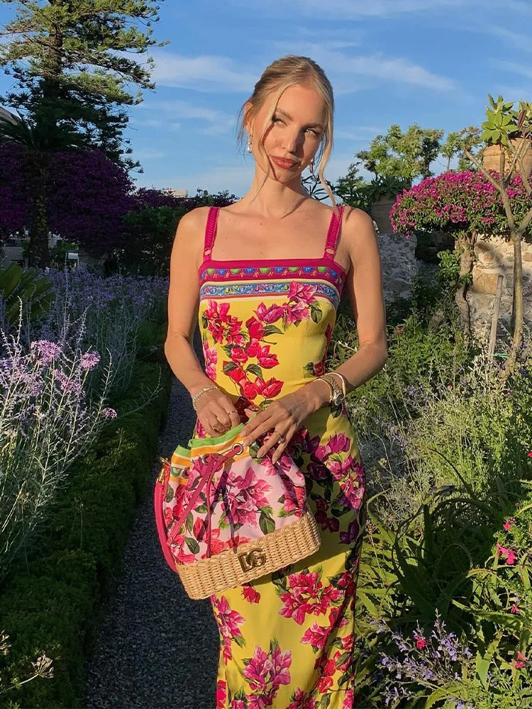 Mirenna Floral Wedding Guest Midi Dress