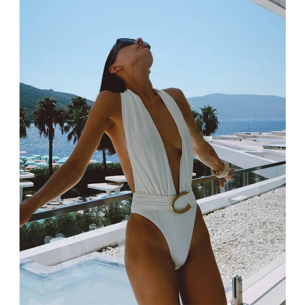 Monroe Halter Wrap Mini Dress