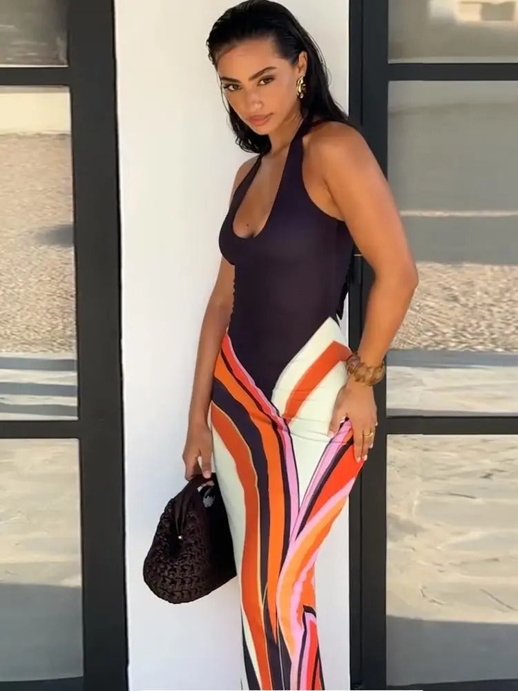 Tallulah Halter Resort Summer Maxi Dress