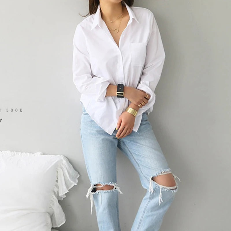Valesina Relaxed Button Front Summer Shirt