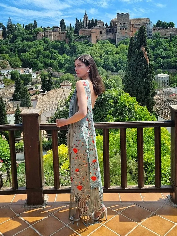 Caravelle Floral Summer Wedding Guest Maxi Dress