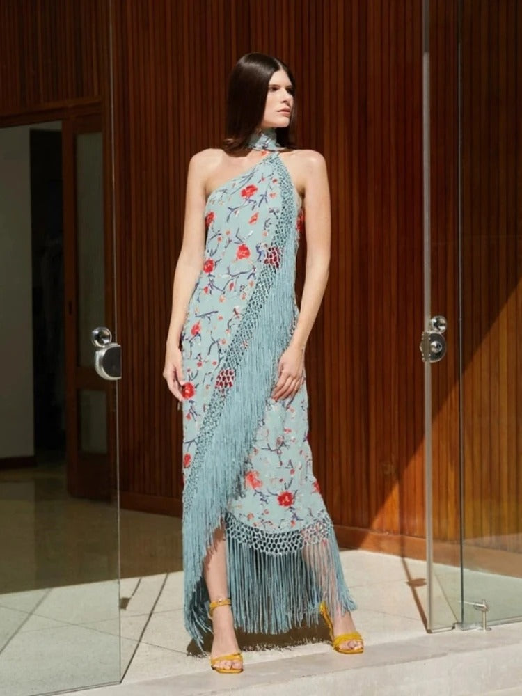 Caravelle Floral Summer Wedding Guest Maxi Dress