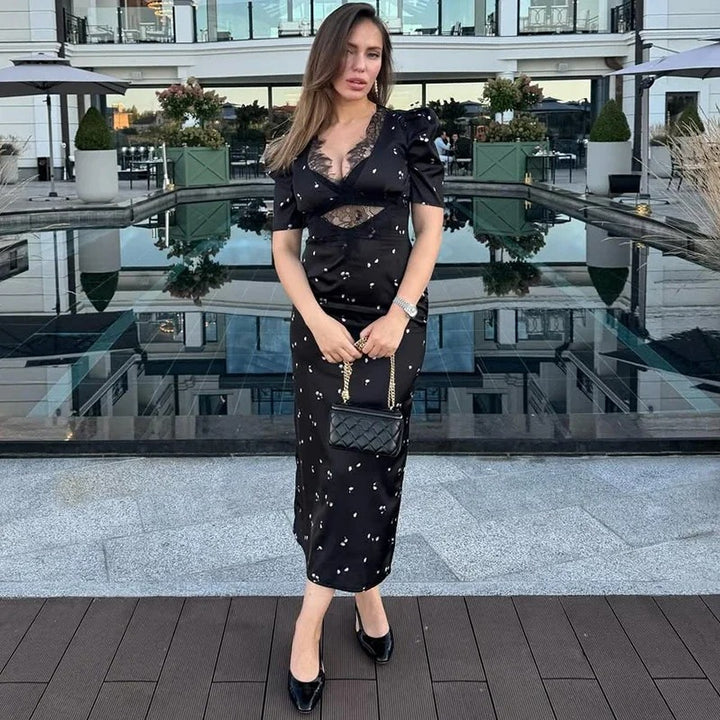 Romina Lace Cutout Midi Dress