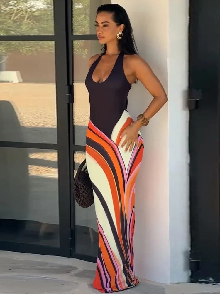 Tallulah Halter Resort Summer Maxi Dress