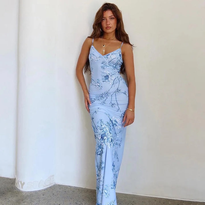 Avrina Floral Wedding Guest Maxi Dress