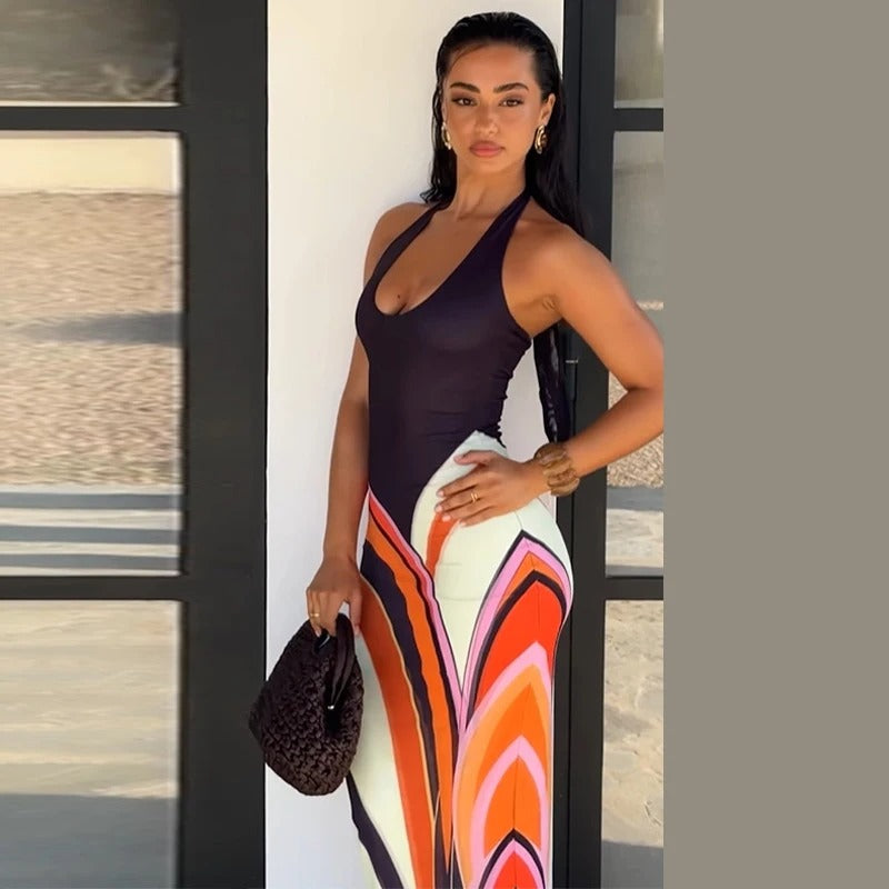 Tallulah Halter Resort Summer Maxi Dress