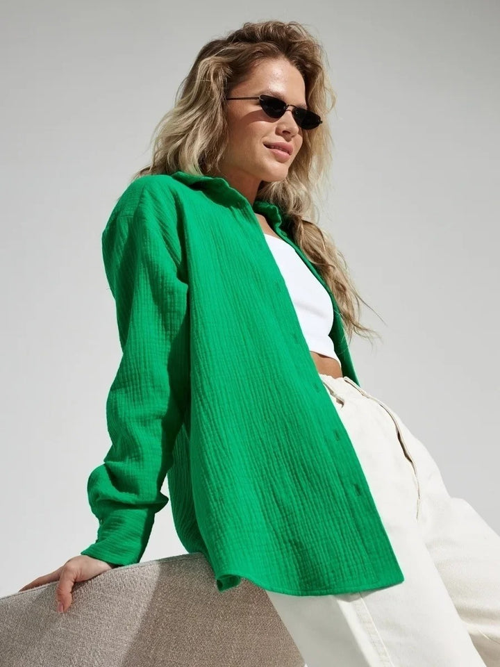 Marquessa Textured Button Front Shirt