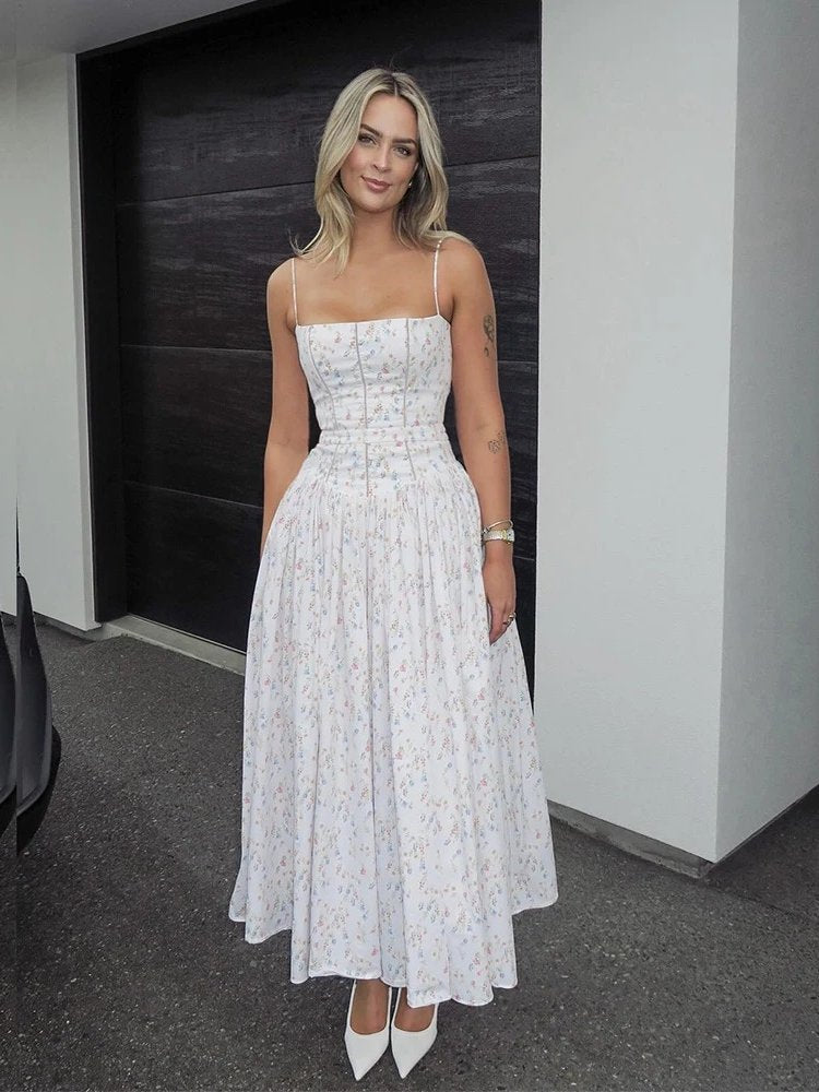 Rosienna Floral Summer Wedding Guest Midi Dress