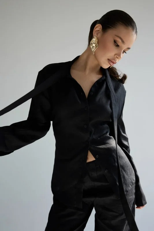 Fioralba Tie Neck Office Blouse